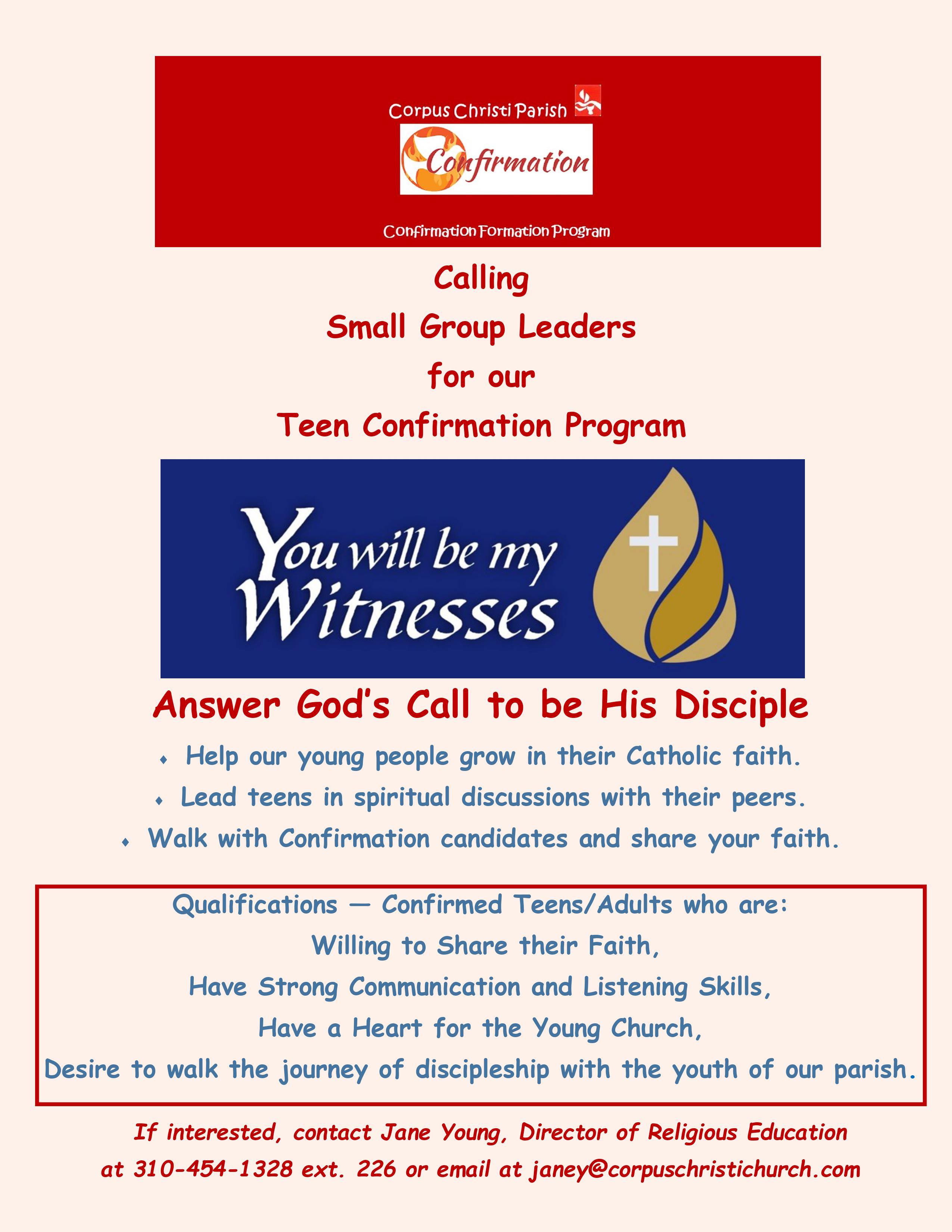 Small Group Leader Flier